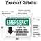 Signmission Pull The Alarm Cord For Immediate With Symbol, 24 in W x Rectangle, Vinyl Decal OS-2PACK-EM-D-1824-L-10416 - alternate 2